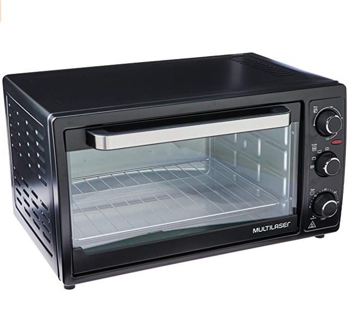 Forno Elétrico 127V com 1500W Capacidade de 46 Litros Temporizador e Seletor de Temperatura Preto Multilaser – CE026