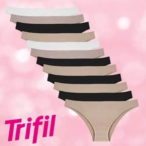 Kit 12 Calcinhas AF Biquini, Trifil, Feminino