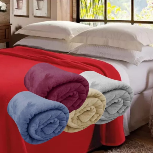 Manta Casal 100% Poliéster Jolitex – Dyuri Vinho