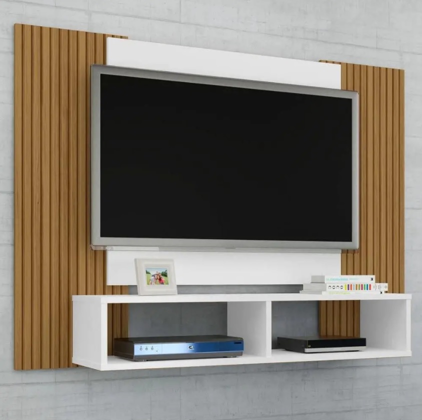 Painel Para TV Até 48 Pol Bechara Navi Ripado 2 Nichos