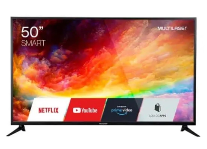 Smart TV LED 50″ Multilaser TL019 UHD 4K Wifi Integrado 3 HDMI 2 USB