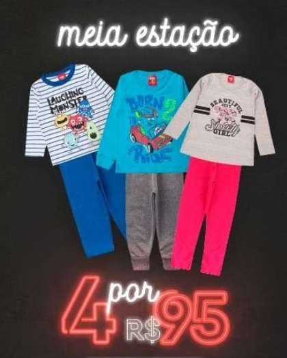 4 CONJUNTINHOS MEIA ESTAÇÃO DIVERSOS MODELOS