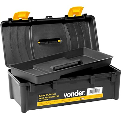 Caixa Plástica Vd 4038, Com 1 Bandeja Vonder