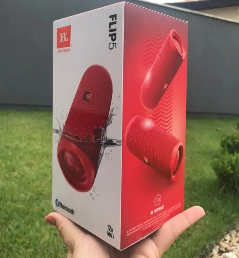 Caixa de Som Portátil JBL Flip 5 com Bluetooth, À Prova D’água – Vermelho