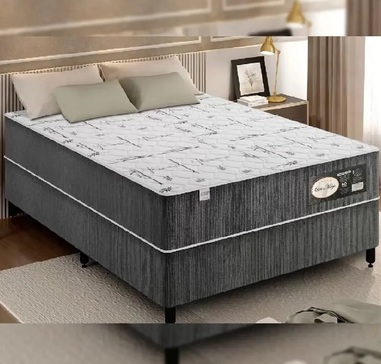 Cama Box Casal Plumatex Conjugada de Mola – 55x138x188cm Lottus Superlastic
