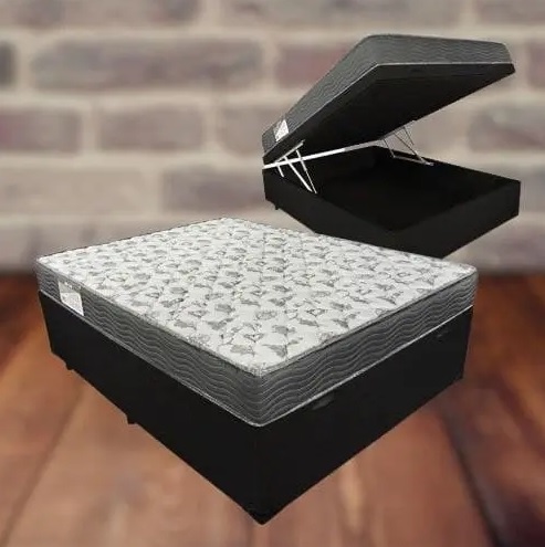 Cama Box Com Baú Casal + Colchão De Espuma D33 – Ortobom – ISO 100 138cm
