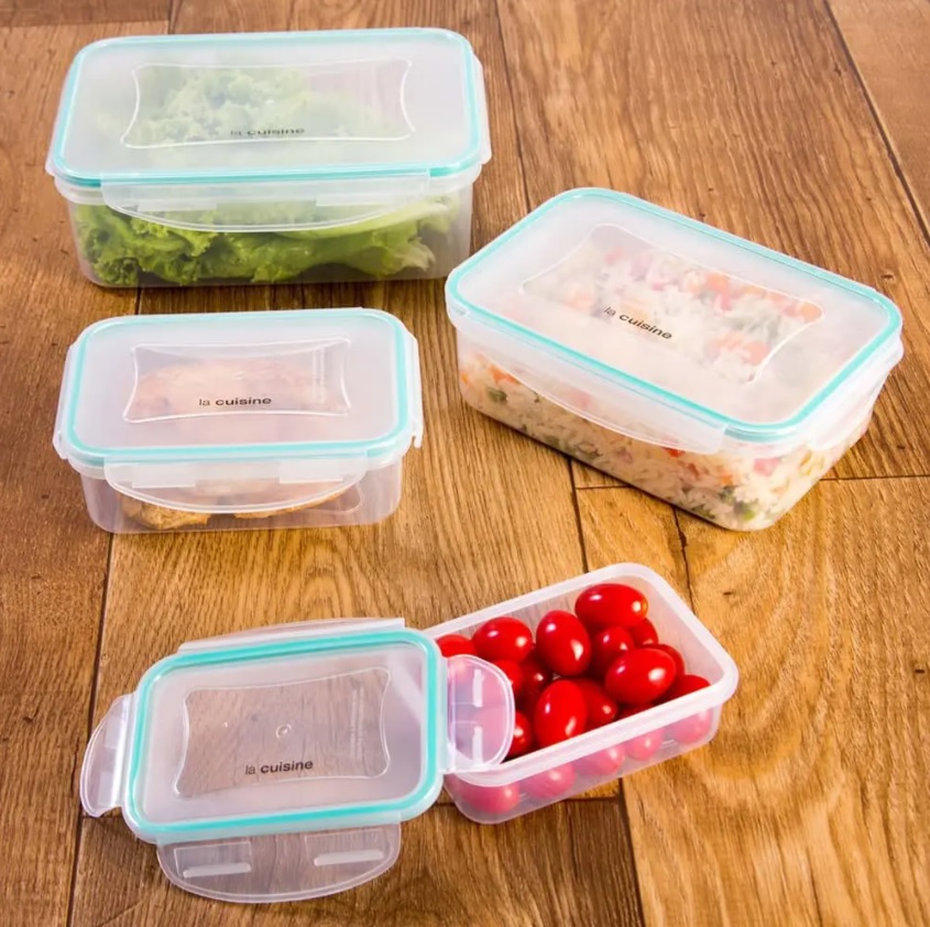 Conjunto de Potes Herméticos Retangulares 4 Peças Verde – La Cuisine