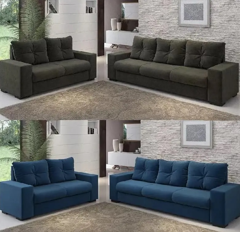 Conjunto de Sofás 2 e 3 Lugares Viarte – Luminos Viero Móveis