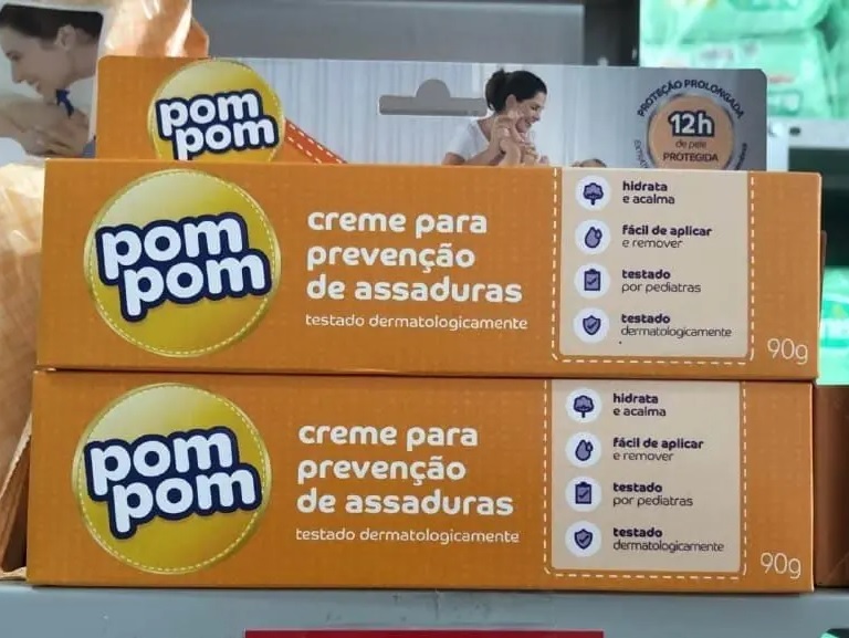 Creme Pom Pom Anti Assaduras 90gr, Pom Pom, Laranja