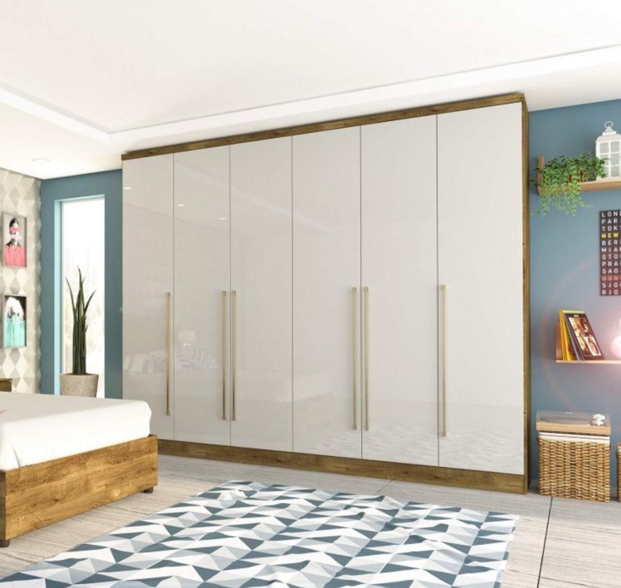 Guarda Roupa Casal 6 Portas 8 Gavetas Sevilla