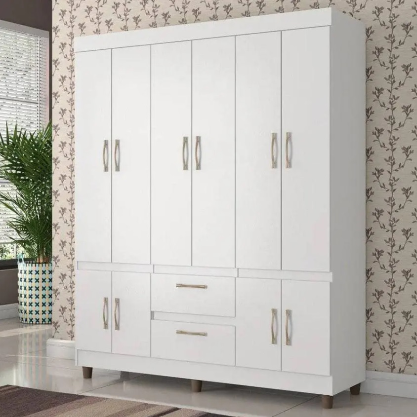 Guarda-roupa Casal 10 Portas 2 Gavetas Araplac – Coimbra