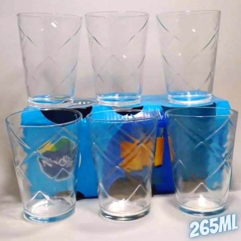 Jogo de Copos de Vidro 265ml 6 Peças – Nadir Maracatu
