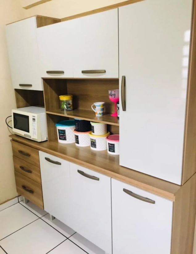 Kit Cozinha Mirela 7 portas e 3 gavetas – Atacama/Off White