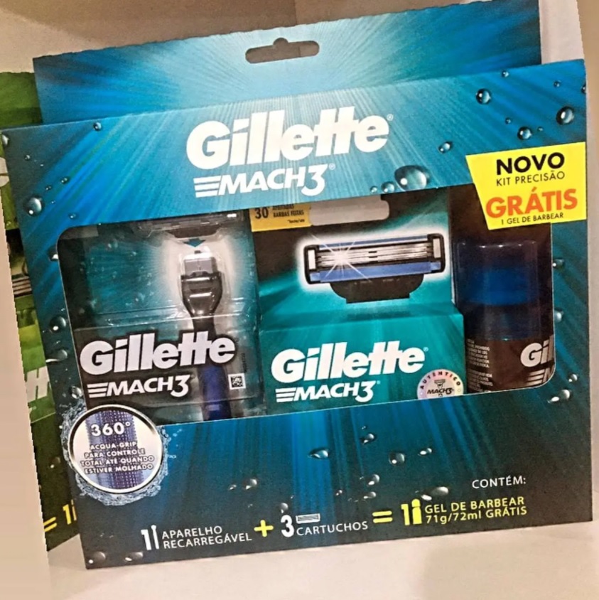 Kit de Barbear Gillette – Mach3 Aqua-Grip