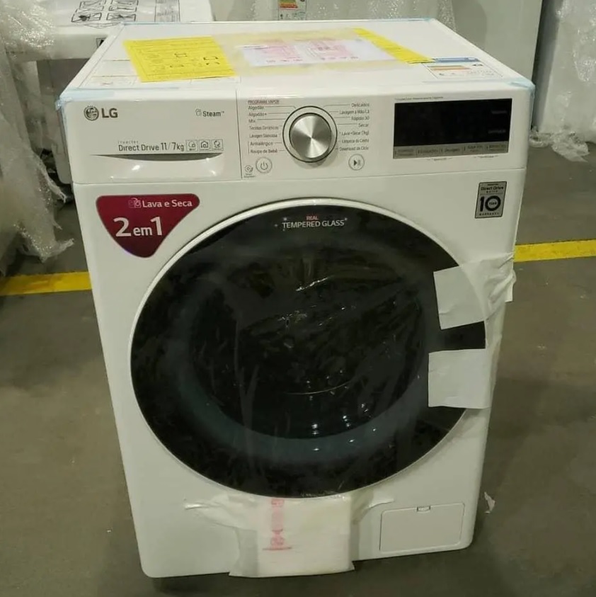 Lava e Seca Smart LG 11kg VC4 CV5011WG4A Motor – Inverter Inteligência Artificial AIDDTM Branco