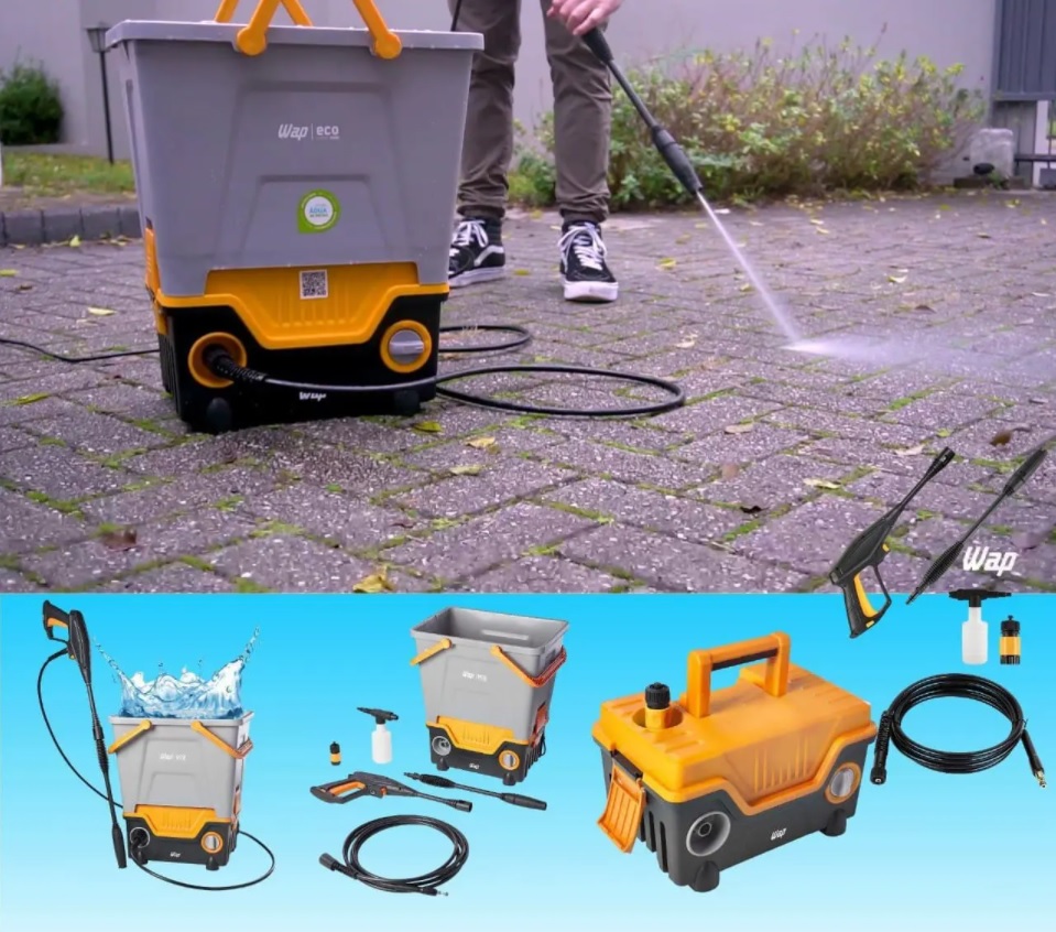 Lavadora de Alta Pressão WAP ECO SMART 2200 1750W 1700PSI 390L/h Econômica com Reservatório 23L para Reuso de Água 127V