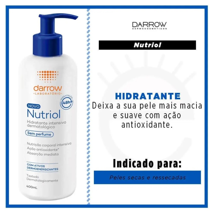 Loção Hidratante Darrow Nutriol – Sem Perfume