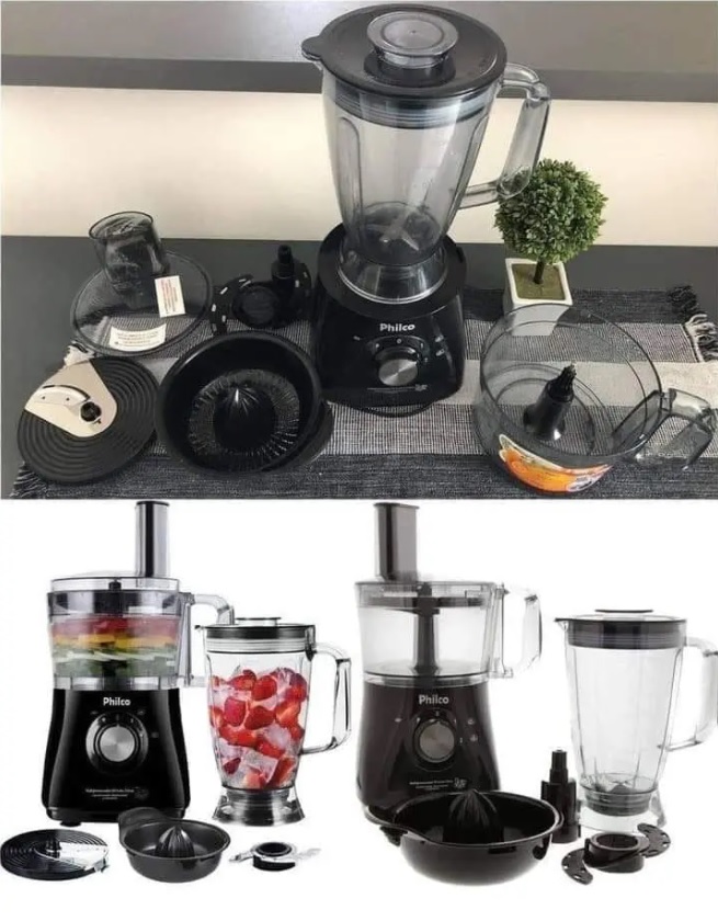 Multiprocessador Philco Preto All in One 2 Citrus – 2 Velocidades + Pulsar 800W