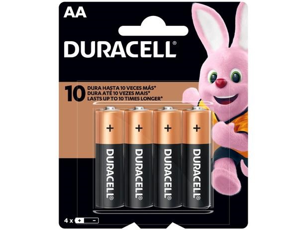 Pilha AA Pequena Alcalina 4 Unidades – Duracell
