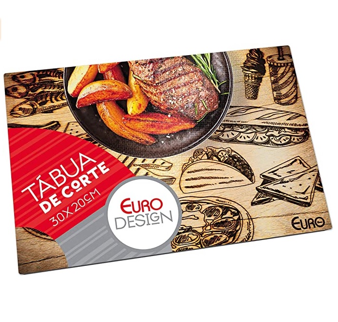 Tabua De Vidro Para Cortes Grelhados, 30 Cm, Euro