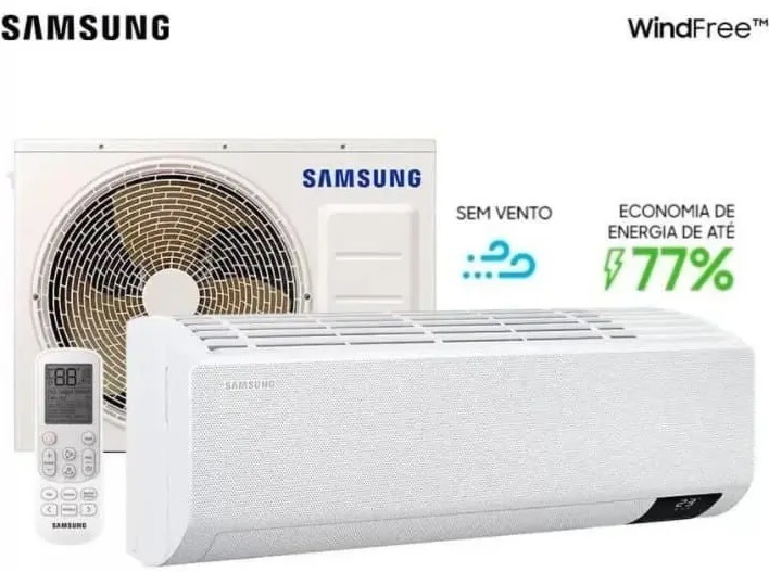 Ar-condicionado Split Samsung Inverter 9.000 BTUs – Quente/Frio Wind Free AR09NSPXBWKNAZ
