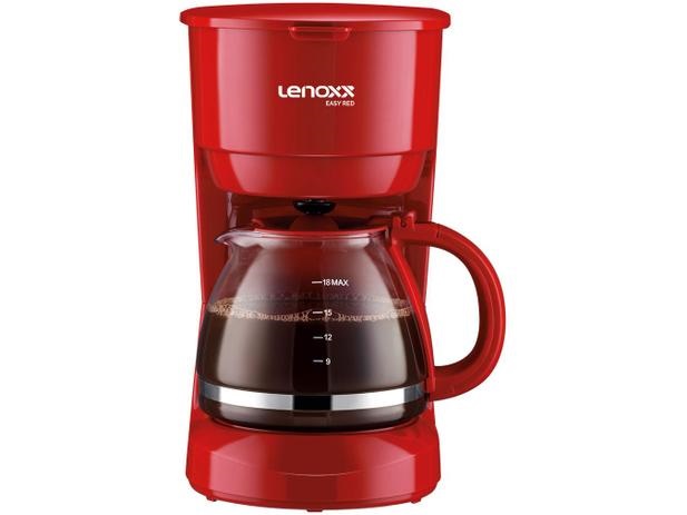 Cafeteira Elétrica Lenoxx Easy Red PCA019 – 18 Cafés Vermelha