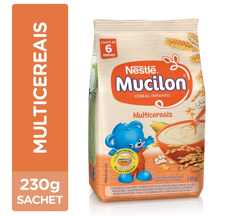 Cereal Infantil, Multicereais, Mucilon, 230g