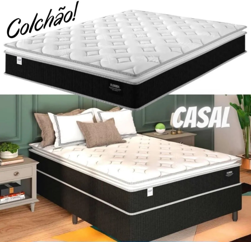 Colchão Casal Plumatex Mola 28cm Flórida