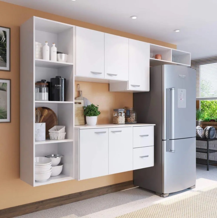 Cozinha Compacta 4 Peças 5 Portas Anabela Yescasa Branco