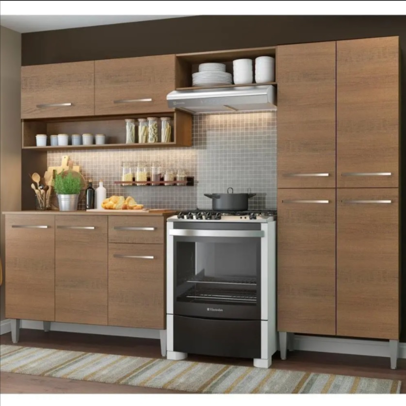 Cozinha Compacta Emilly Pop Com Armário e Balcão