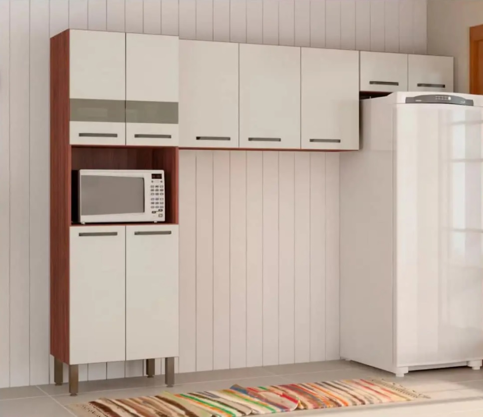 Cozinha Compacta Kits Paraná Versalhes – Nicho para Micro-ondas 9 Portas