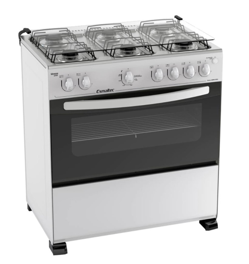 Fogão Esmaltec 6 Bocas Vezena Super com Acendimento Automático – Branco