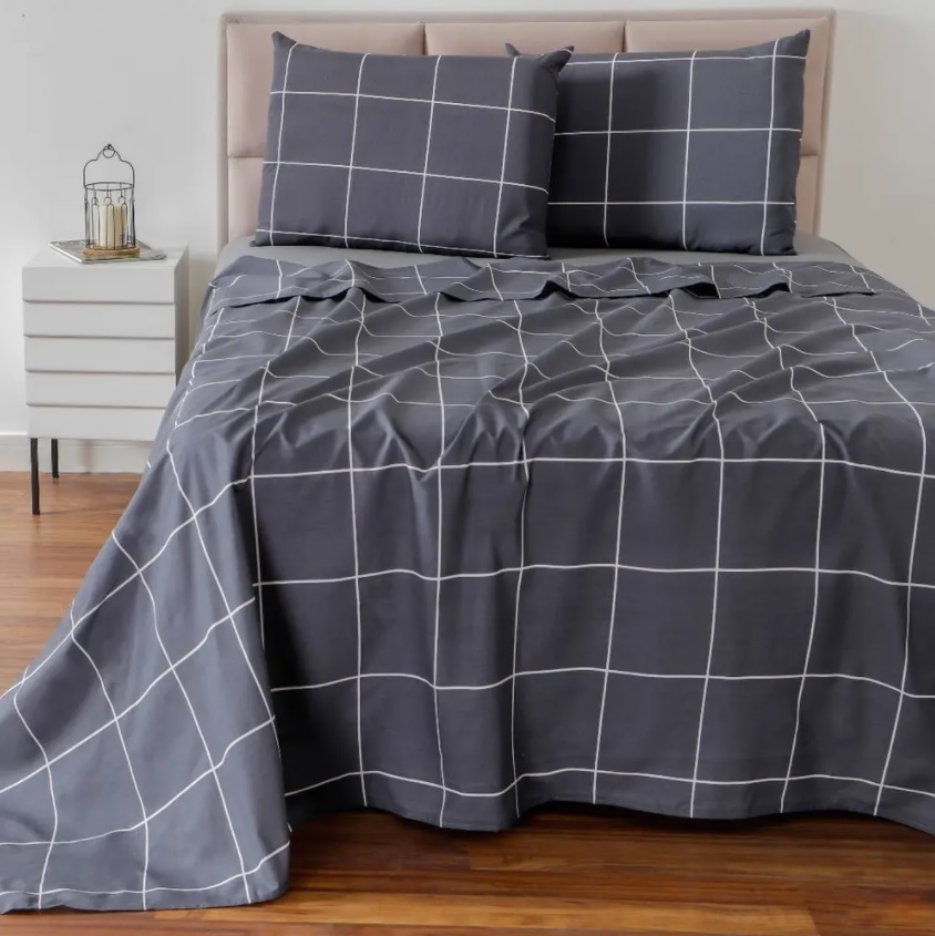 Jogo de Cama King Craft Grafite 4 Peças – Casa & Conforto