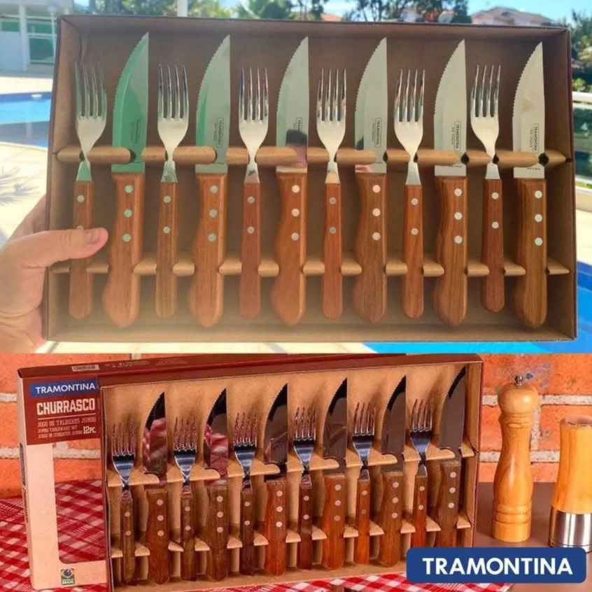 Jogo de Churrasco Inox 12 Peças Jumbo – Tramontina