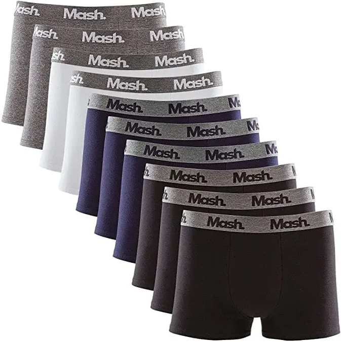 Kit 10 Cuecas Boxer Algodão, Mash, Masculino