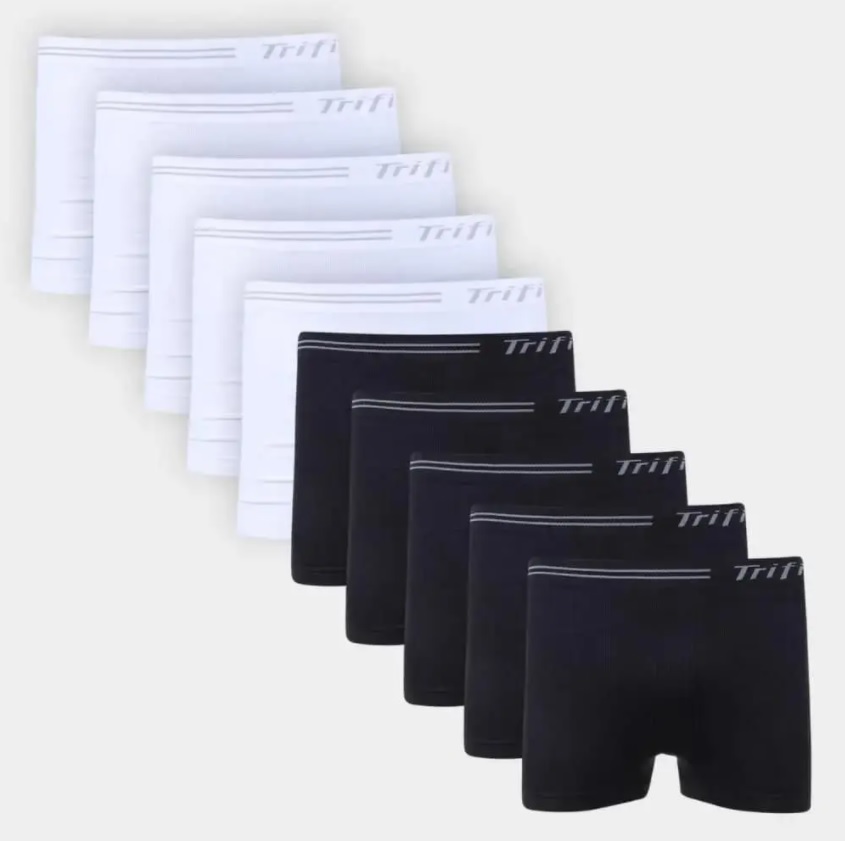 Kit Cuecas Boxer Trifil 10 Peças