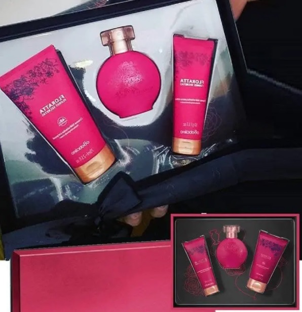 Kit Presente Floratta Flores Secretas Miniatura: Desodorante Colônia 30ml + Loção Desodorante Hidratante 75ml + Creme de Mãos 50g