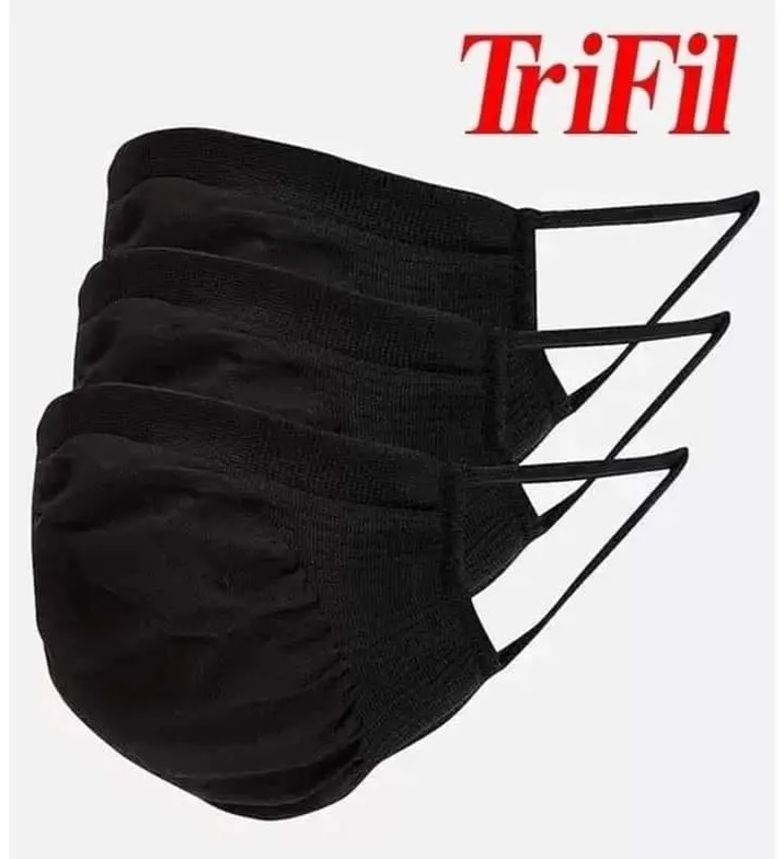 Kit com 3 Máscaras Caneladas em Microfibra Sem Costura, Trifil