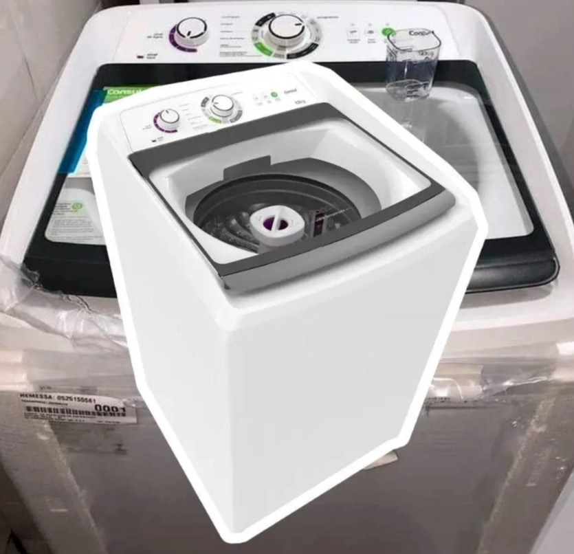 Lavadora de Roupas Consul CWH12 ABBNA – 12kg Cesto Inox 16 Programas de Lavagem