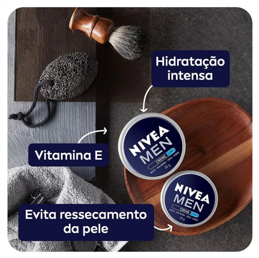 Nivea Men Creme 4 em 1 30G, Nivea