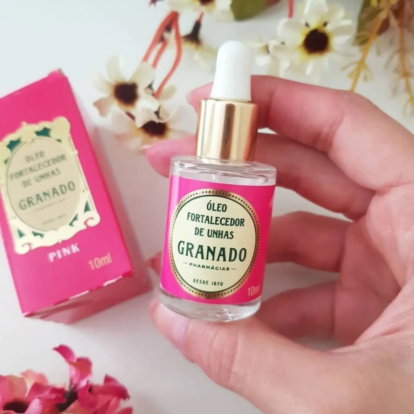 Óleo Fortalecedor de Unhas, Granado, Rosa, 10ml
