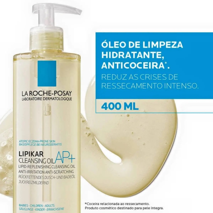 Óleo de Limpeza Hidratante e Anticoceira La Roche-posay – Lipikar Cleansing Oil AP+