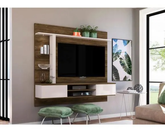 Painel para TV até 60” 3 Prateleiras Colibri – Home Salinas