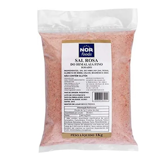 Sal Rosa do Himalaia (Refinado) Nor Foods 1kg