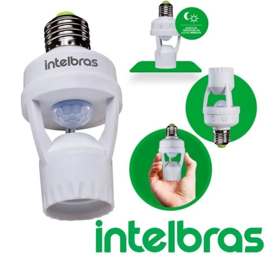 Sensor de Presença para Iluminação com Soquete, Intelbras, ESP 360 S, Branco