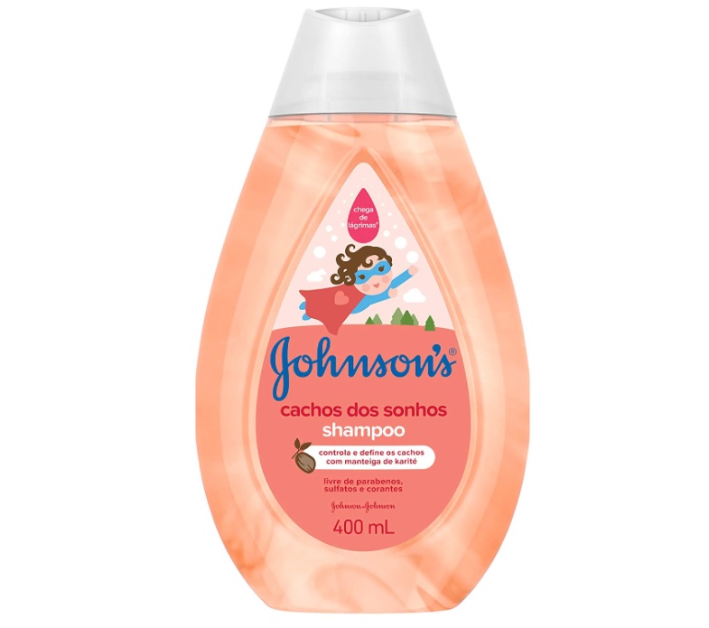 Shampoo Infantil Cachos dos Sonhos, Johnson’s, 400ml, Embalagem pode variar