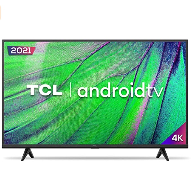 Smart TV Android LED 50” 4K UHD TCL 50P615, 3 HDMI, 2 USB, Wi-Fi, Bluetooth e Controle Remoto com Comando por controle de Voz e Google Assistant