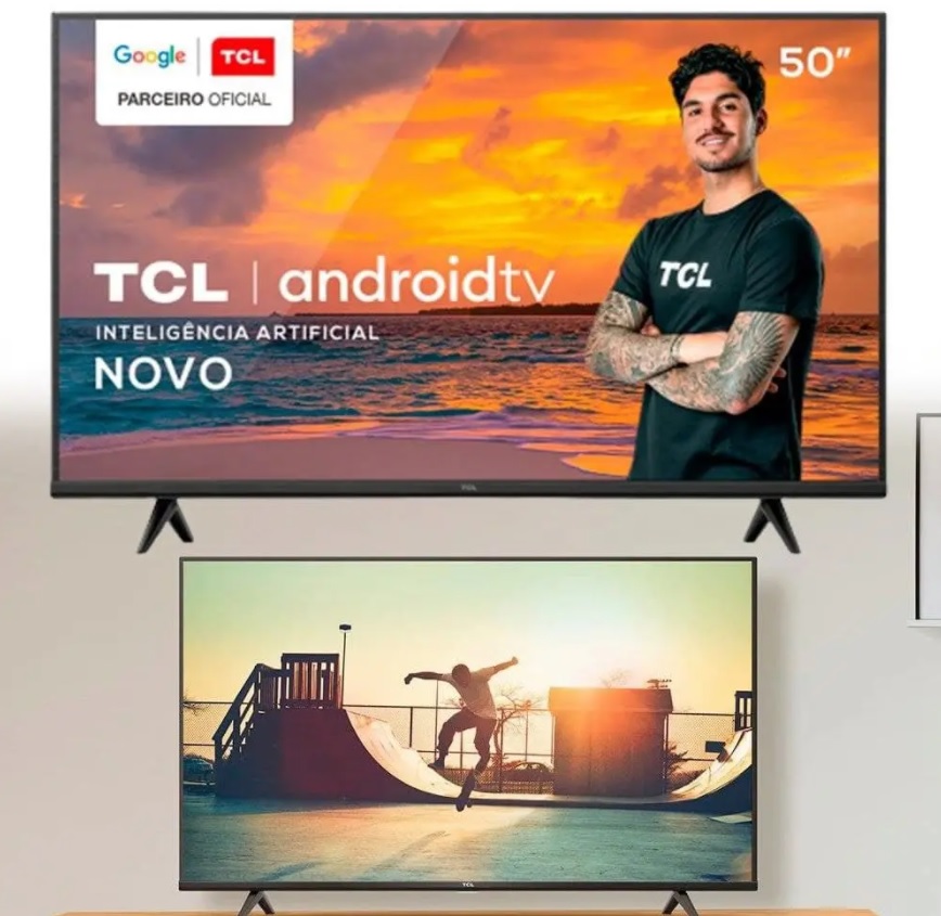 Smart TV LED 50” TCL P615 4K UHD HDR Android com Wi-Fi e Bluetooth Integrados