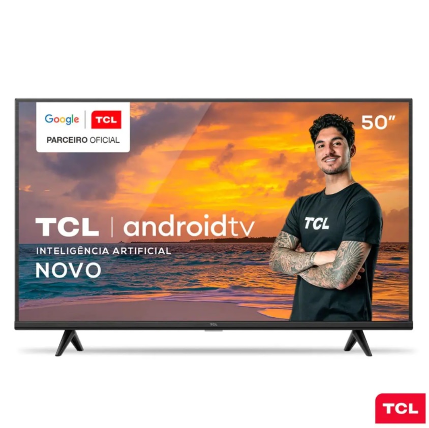Smart TV TCL LED 4K UHD HDR 50″ Android TV com Comando por controle de Voz, Google Assistant e Wi-Fi – 50P615