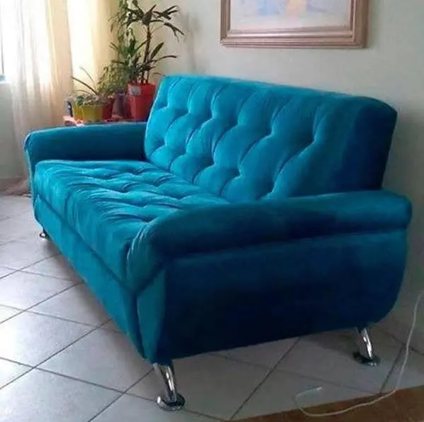 Sofá 3 Lugares Revestimento Suede Larissa Style – Linoforte